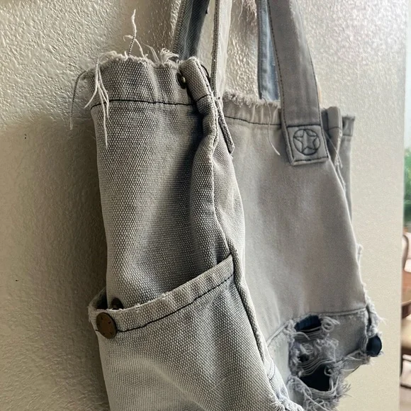 Converse One Star 1974 Light Gray Denim Purse - Picture 8 of 16